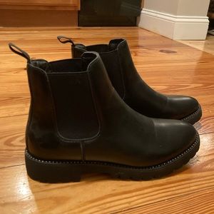 Black Chelsea boots
